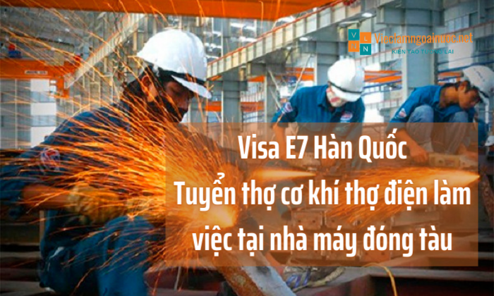 tuyển dụng visa E7 Hàn Quốc ngành đóng tàu